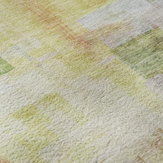 Piper Looms Mayfield Squares AMF1067 Green Machine Washable Area Rug Swatch Image