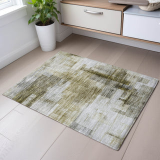 Piper Looms Mayfield Squares AMF1067 Taupe Machine Washable Area Rug Scatter Lifestyle Image Feature
