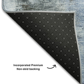 Piper Looms Mayfield Modern AMF1068 Blue Machine Washable Area Rug Backing Image