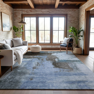 Piper Looms Mayfield Modern AMF1068 Blue Machine Washable Area Rug Lifestyle Image Feature