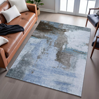 Piper Looms Mayfield Modern AMF1068 Blue Machine Washable Area Rug Lifestyle Image Feature