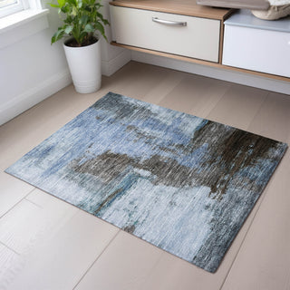 Piper Looms Mayfield Modern AMF1068 Blue Machine Washable Area Rug Scatter Lifestyle Image Feature