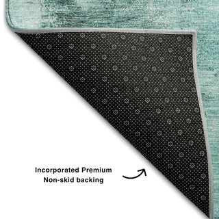 Piper Looms Mayfield Modern AMF1068 Teal Machine Washable Area Rug Backing Image