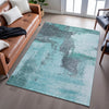 Piper Looms Mayfield Modern AMF1068 Teal Machine Washable Area Rug Lifestyle Image Feature