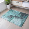 Piper Looms Mayfield Modern AMF1068 Teal Machine Washable Area Rug Scatter Lifestyle Image Feature