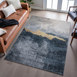 Piper Looms Mayfield Modern AMF1069 Blue Machine Washable Area Rug Lifestyle Image Feature