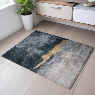 Piper Looms Mayfield Modern AMF1069 Blue Machine Washable Area Rug Scatter Lifestyle Image Feature