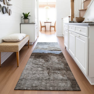 Piper Looms Mayfield Modern AMF1069 Chocolate Machine Washable Area Rug Runner Lifestyle Image Feature
