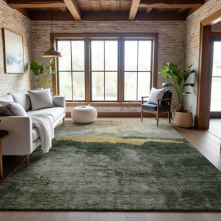 Piper Looms Mayfield Modern AMF1069 Fern Machine Washable Area Rug Lifestyle Image Feature