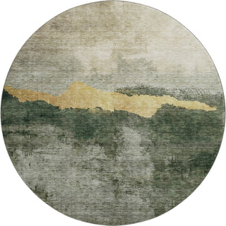 Piper Looms Mayfield Modern AMF1069 Fern Machine Washable Area Rug Round Main Image