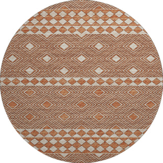 Piper Looms Mayfield Cultural Diamond AMF107 Canyon Machine Washable Area Rug Round Main Image