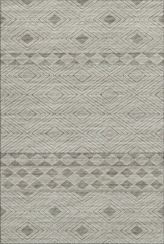 Piper Looms Mayfield Cultural Diamond AMF107 Taupe Machine Washable Area Rug main image