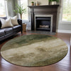 Piper Looms Mayfield Modern AMF1070 Fern Machine Washable Area Rug Round Lifestyle Image Feature