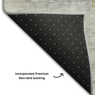 Piper Looms Mayfield Abstract AMF1071 Khaki Machine Washable Area Rug Backing Image