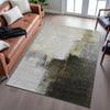Piper Looms Mayfield Abstract AMF1071 Khaki Machine Washable Area Rug Lifestyle Image Feature