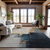 Piper Looms Mayfield Abstract AMF1071 Taupe Machine Washable Area Rug Lifestyle Image Feature
