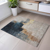 Piper Looms Mayfield Abstract AMF1071 Taupe Machine Washable Area Rug Scatter Lifestyle Image Feature