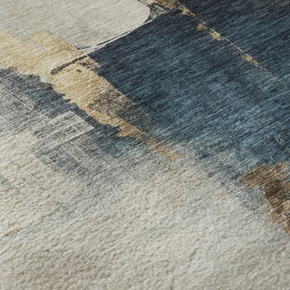 Piper Looms Mayfield Abstract AMF1071 Taupe Machine Washable Area Rug Swatch Image