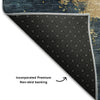 Piper Looms Mayfield Abstract AMF1072 Blue Machine Washable Area Rug Backing Image