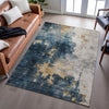 Piper Looms Mayfield Abstract AMF1072 Blue Machine Washable Area Rug Lifestyle Image Feature