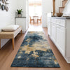 Piper Looms Mayfield Abstract AMF1072 Blue Machine Washable Area Rug Runner Lifestyle Image Feature