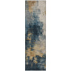 Piper Looms Mayfield Abstract AMF1072 Blue Machine Washable Area Rug Runner Main Image