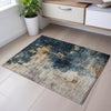 Piper Looms Mayfield Abstract AMF1072 Blue Machine Washable Area Rug Scatter Lifestyle Image Feature