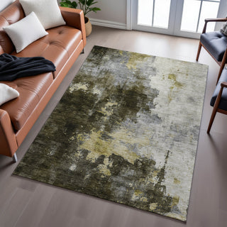 Piper Looms Mayfield Abstract AMF1072 Brown Machine Washable Area Rug Lifestyle Image Feature
