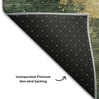 Piper Looms Mayfield Abstract AMF1072 Fern Machine Washable Area Rug Backing Image