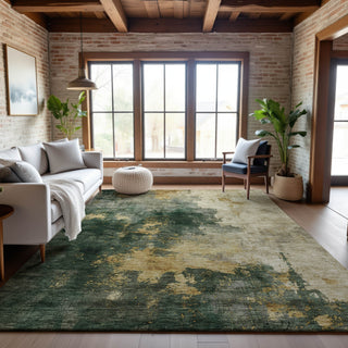 Piper Looms Mayfield Abstract AMF1072 Fern Machine Washable Area Rug Lifestyle Image Feature