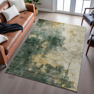 Piper Looms Mayfield Abstract AMF1072 Fern Machine Washable Area Rug Lifestyle Image Feature
