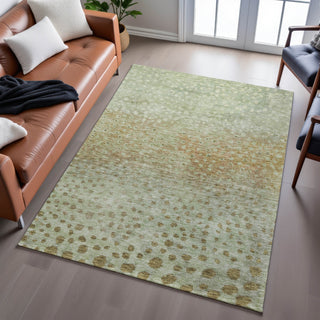 Piper Looms Mayfield Circles AMF1074 Aloe Machine Washable Area Rug Lifestyle Image Feature