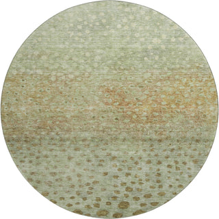 Piper Looms Mayfield Circles AMF1074 Aloe Machine Washable Area Rug Round Main Image