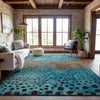 Piper Looms Mayfield Circles AMF1074 Blue Machine Washable Area Rug Lifestyle Image Feature