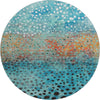 Piper Looms Mayfield Circles AMF1074 Blue Machine Washable Area Rug Round Main Image