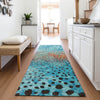Piper Looms Mayfield Circles AMF1074 Blue Machine Washable Area Rug Runner Lifestyle Image Feature