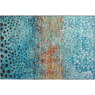 Piper Looms Mayfield Circles AMF1074 Blue Machine Washable Area Rug Scatter Main Image