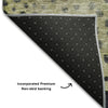 Piper Looms Mayfield Circles AMF1074 Green Machine Washable Area Rug Backing Image