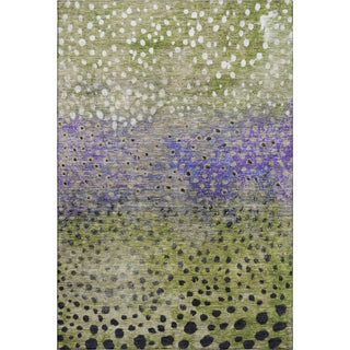 Piper Looms Mayfield Circles AMF1074 Green Machine Washable Area Rug main image