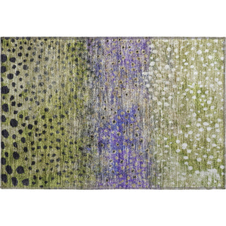 Piper Looms Mayfield Circles AMF1074 Green Machine Washable Area Rug Scatter Main Image