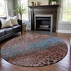 Piper Looms Mayfield Circles AMF1074 Paprika Machine Washable Area Rug Round Lifestyle Image Feature