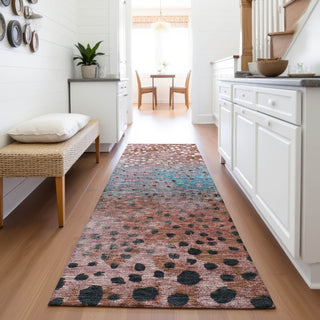 Piper Looms Mayfield Circles AMF1074 Paprika Machine Washable Area Rug Runner Lifestyle Image Feature