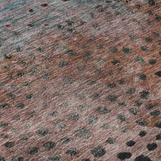 Piper Looms Mayfield Circles AMF1074 Paprika Machine Washable Area Rug Swatch Image