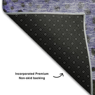 Piper Looms Mayfield Circles AMF1074 Purple Machine Washable Area Rug Backing Image