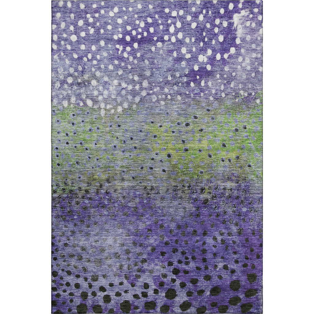 Piper Looms Mayfield Circles AMF1074 Purple Machine Washable Area Rug main image