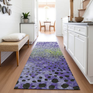 Piper Looms Mayfield Circles AMF1074 Purple Machine Washable Area Rug Runner Lifestyle Image Feature