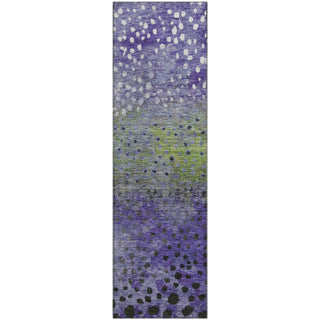 Piper Looms Mayfield Circles AMF1074 Purple Machine Washable Area Rug Runner Main Image