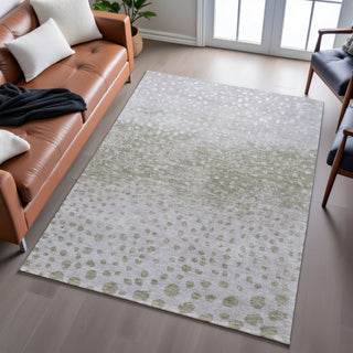 Piper Looms Mayfield Circles AMF1074 Taupe Machine Washable Area Rug Lifestyle Image Feature