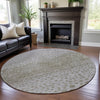 Piper Looms Mayfield Circles AMF1074 Taupe Machine Washable Area Rug Round Lifestyle Image Feature