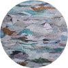 Piper Looms Mayfield Abstract AMF1075 Blue Machine Washable Area Rug Round Main Image